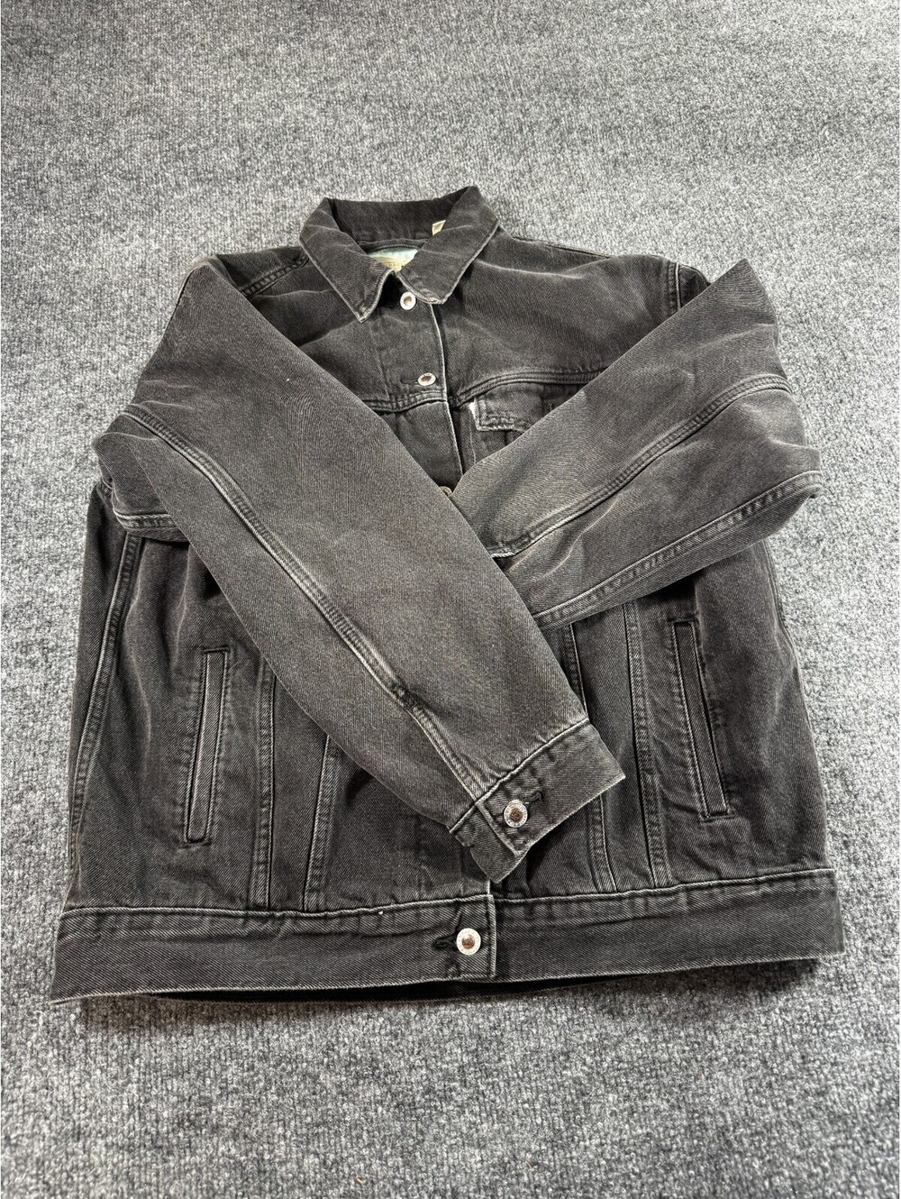 Levi's Silver Tab Trucker Jacket Womens Size Small Gray Jacket